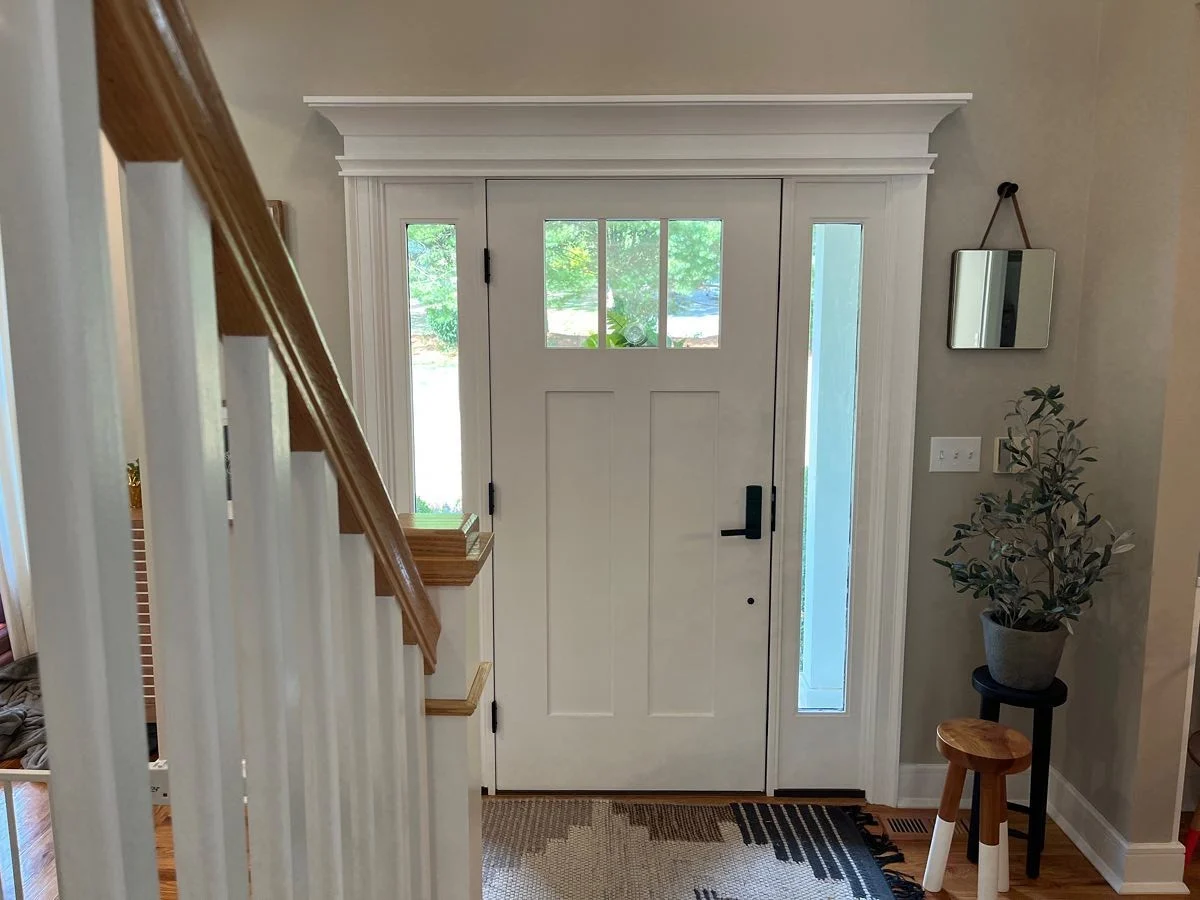 Peakview Windows Chicago Metro Entry Door Replacement Gallery Therma Tru White Single Entry Full Glass Side Lites Blurred Glass