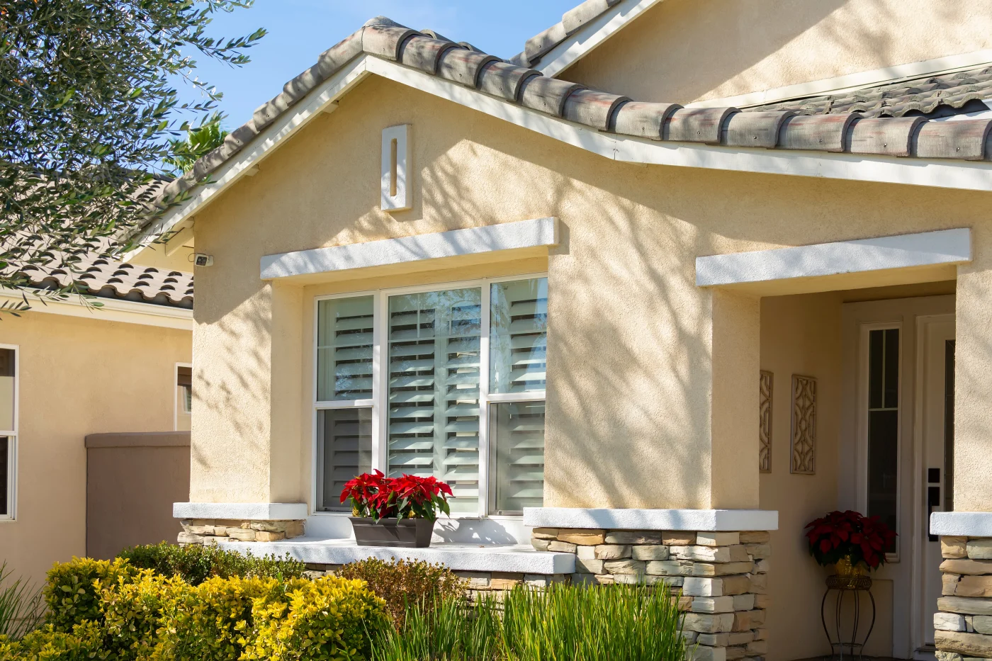 Single Family Home Exterior Close Up View In A Sunny Day, Menifee, California, Usa