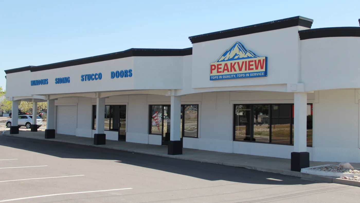 The exterior of the Peakview Windows, Siding & Stucco office