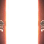 Two hands open a French door to a brightly lit space