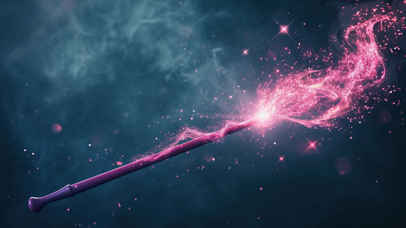 A pink magic wand